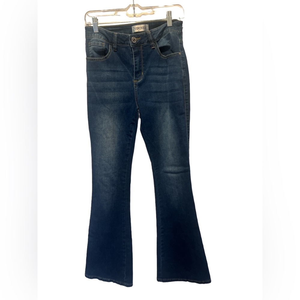 Vipones Womens stretch highrise jeans flare bottom size 6